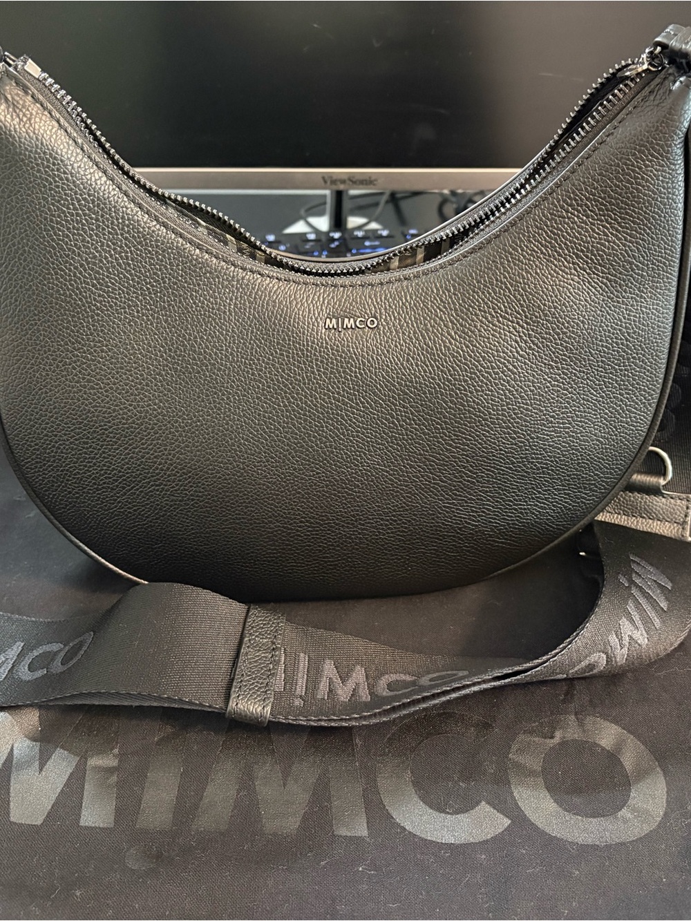 MIMCO Classico Leather Crescent Crossbody Bag